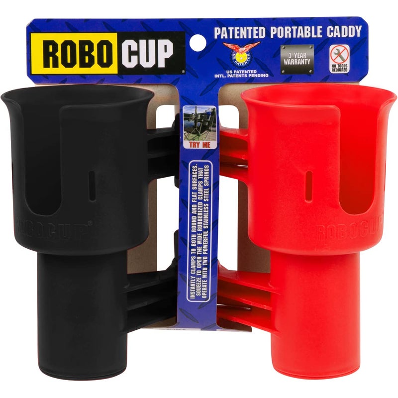 ROBOCUP, RED & Black, Updated Version, Best Cup Holder for Drinks, Fishing Rod/Pole, Boat, Beach Chair, Golf Cart, Wheelchair, Walker, Drum Sticks, Microphone Stand - Image 2